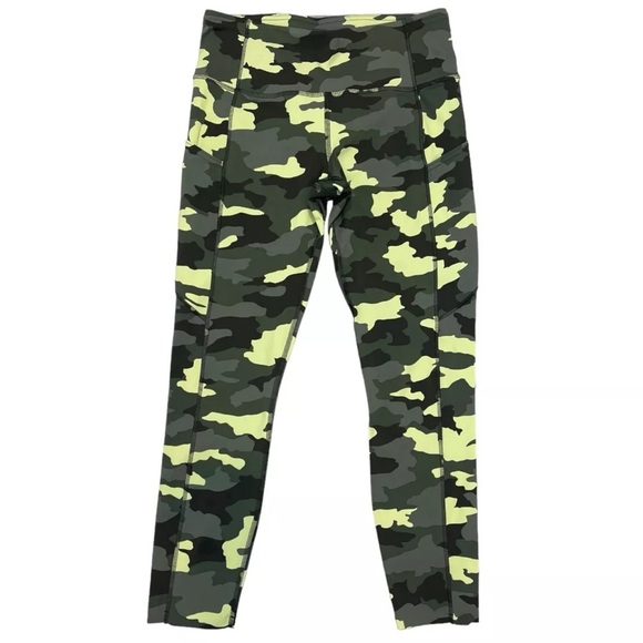 ⚡️SOLD⚡️Lululemon Fast Free High-Rise Crop Tight Leggings Camo Crispin Green - Picture 15 of 15